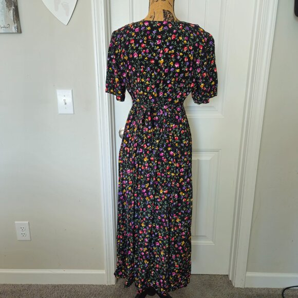 VTG Cottage core Floral Midi Dress - Picture 3 of 7